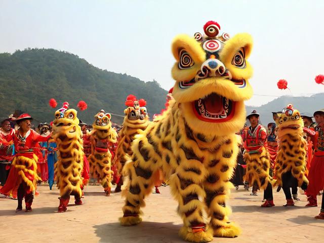 九游体育网站_ 乡村传统舞狮比赛，文化的节奏与运动的激情